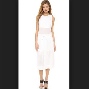 ALC flowy cutout midi dress, S, white, new